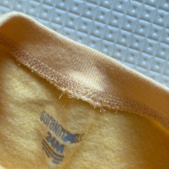 Garanimals|Baby girl outfit,Pastel Yellow Boho Graphic Sweatshirt & leggings•24M - Picture 4 of 6